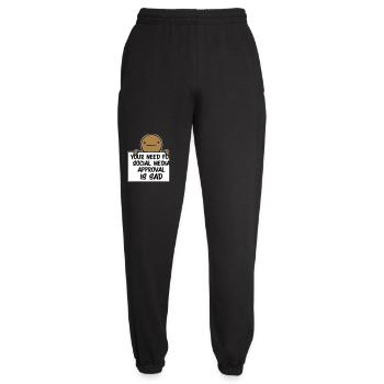 Need for social media approval is sad Spruch Logo - Unisex Jogginghose - Schwarz - Vorne - AI Model Female 172 light (172cm)
