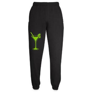 Grünes Limetten-Cocktailglas Silhouette - Unisex Jogginghose - Schwarz - Vorne - AI Model Female 172 light (172cm)