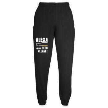 Alexa! Mehr Bier, bitte! (Lustiger Trinker / NEG 2C) - Unisex Jogginghose - Schwarz - Vorne - AI Model Female 172 light (172cm)