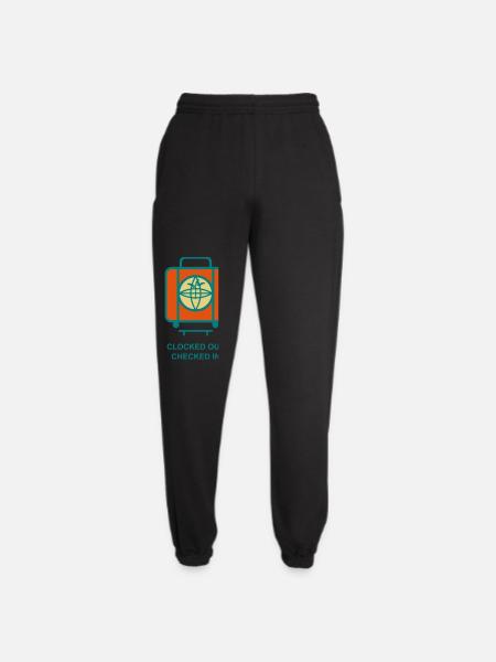 Clocked Out Checked In Koffer - Unisex Jogginghose - Schwarz