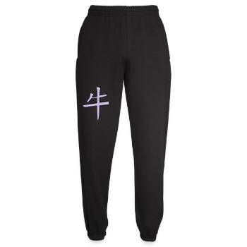 Büffel_3d - Kanji - Unisex Jogginghose - Schwarz - Vorne - AI Model Female 172 light (172cm)