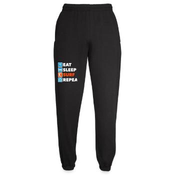 Eat Sleep Surf Repeat - Unisex Joggers - black - Front - AI Model Female 172 light (172cm)