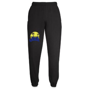 Tropical Evening Sun Hibiscus - Unisex Joggers - black - Front - AI Model Female 172 light (172cm)