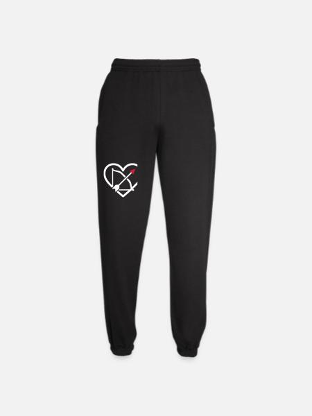 Archery Heart Bow Arrow Sport Gift - Unisex joggingbukser - sort