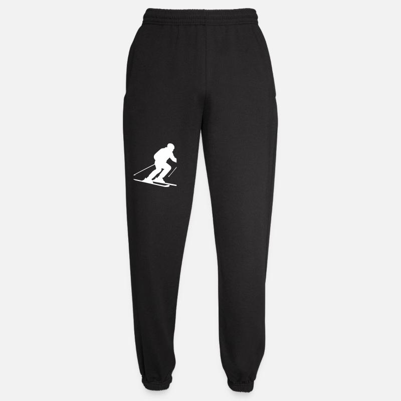 Snow Sketch: Skier Silhouette - Unisex Joggers - black