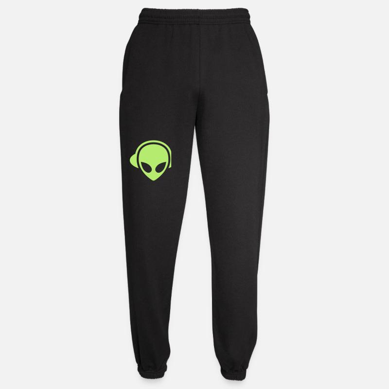 alien_headphone_vector - Unisex Jogginghose - Schwarz