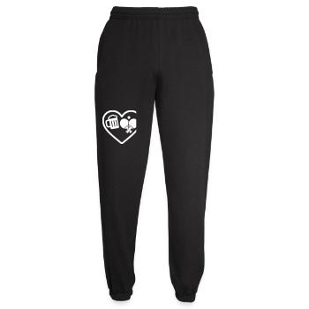 Heart Beer Tischtennis-Humor - Unisex Jogginghose - Schwarz - Vorne - AI Model Female 172 light (172cm)