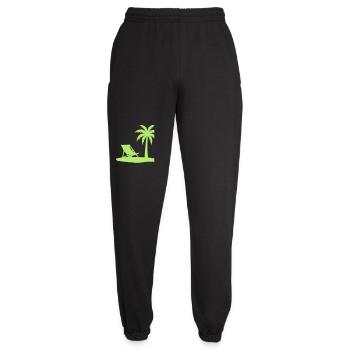 Palm Tree Deck Chair Beach Vector - Unisex Joggers - black - Front - AI Model Female 172 light (172cm)