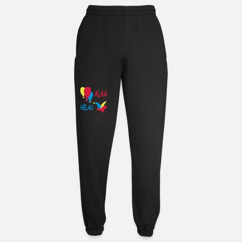 Farbenfrohe Karneval und Clown-Illustration - Unisex Jogginghose - Schwarz