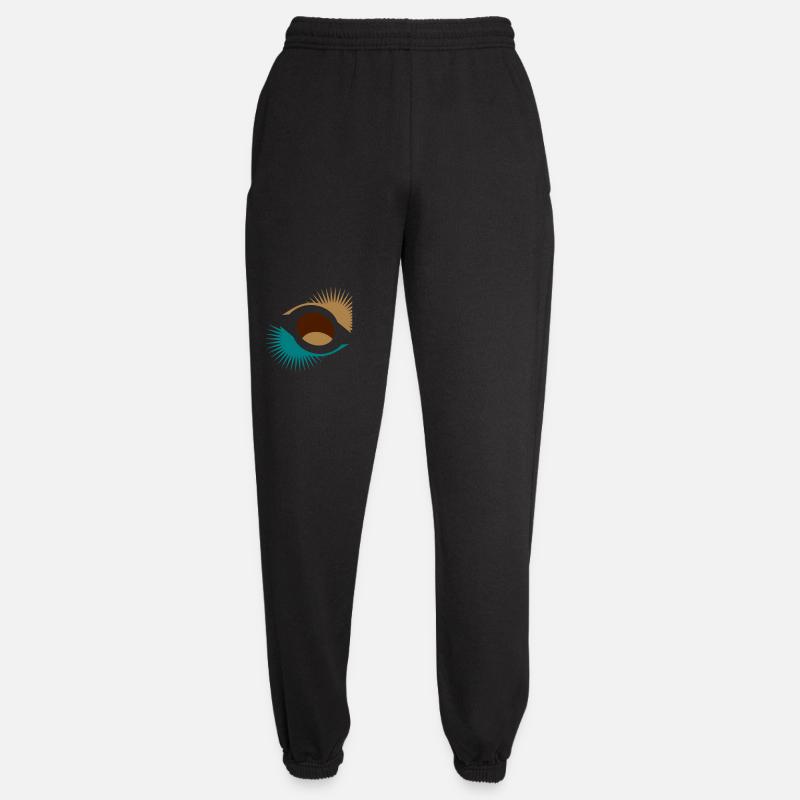 Chestnut with abstract shell - Unisex Joggers - black