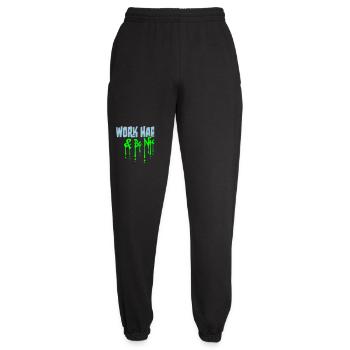 Work Hard Be Nice Motivation Positiver Geist Zitat - Pantalon de jogging unisexe - noir - Devant - AI Model Female 172 light (172cm)