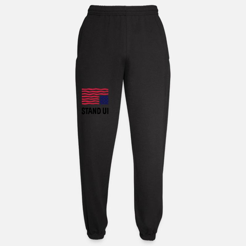 Stand Up (US Flag Upside Down) - Unisex Joggers - black