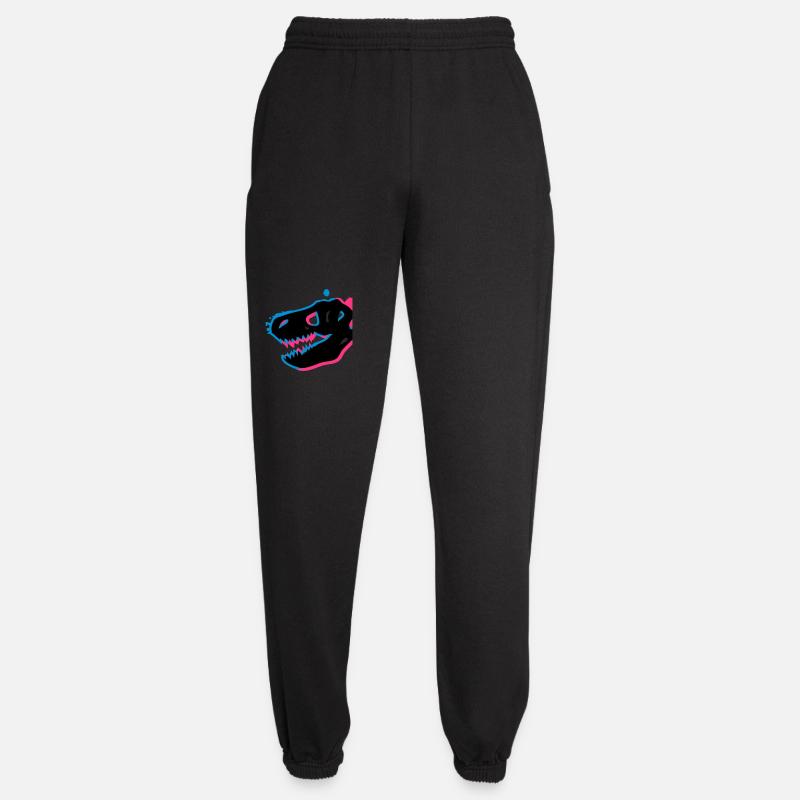 T Rex Skull 3-D - Unisex Joggers - black