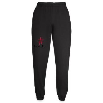 #Familie – Modernes Hashtag Textdesign - Unisex Jogginghose - Schwarz - Vorne - AI Model Female 172 light (172cm)