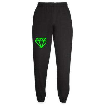 Neon-Diamant Geometrie - Unisex Jogginghose - Schwarz - Vorne - AI Model Female 172 light (172cm)