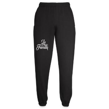 La Familie Schriftzug - Unisex Jogginghose - Schwarz - Vorne - AI Model Female 172 light (172cm)