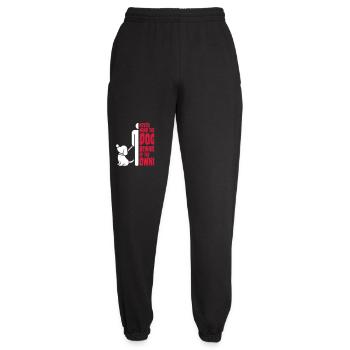 Never Mind Dog Beware Owner Warning Dogs Humor - Unisex Joggers - black - Front - AI Model Female 172 light (172cm)