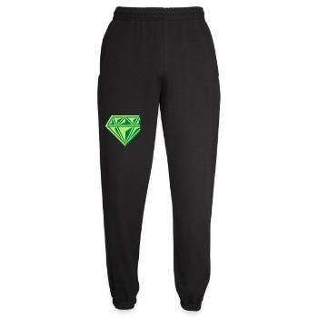 Diamant (pierre précieuse / brillant / symbole / gre / 2C) - Pantalon de jogging unisexe - noir - Devant - AI Model Female 172 light (172cm)