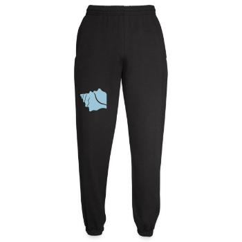 Turquoise Blue Shell Row - Unisex Joggers - black - Front - AI Model Female 172 light (172cm)