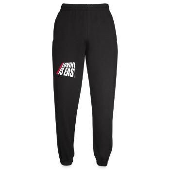 Loving Is Easy Inspirierend Romantisch Spruch Logo - Unisex Jogginghose - Schwarz - Vorne - AI Model Female 172 light (172cm)