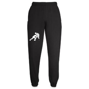 Ringen Ringer Zweikampf Symbol Weiß - Unisex Jogginghose - Schwarz - Vorne - AI Model Female 172 light (172cm)