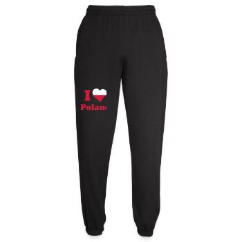 I love Poland - Ich liebe Polen - Unisex Jogginghose - Schwarz - Vorne - AI Model Female 172 light (172cm)