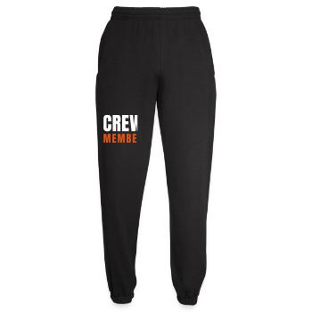 Crew Member Red Accent Two-Tone Team Staff Event - Unisex Joggers - black - Front - AI Model Female 172 light (172cm)