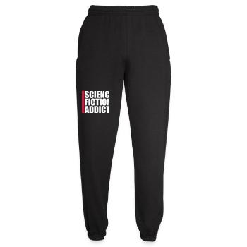 Science Fiction Addict Sci Fi Liebhaber Zitat Text - Unisex Jogginghose - Schwarz - Vorne - AI Model Female 172 light (172cm)
