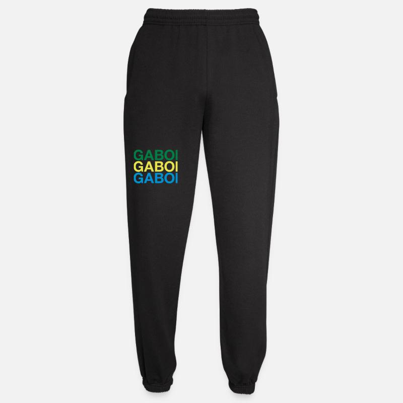 GABON Flagge - Unisex Jogginghose - Schwarz