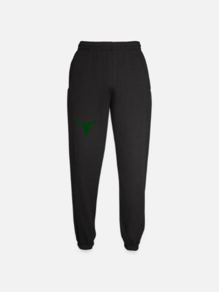 Bull Longhorn Skull Motif - Unisex Joggers - black