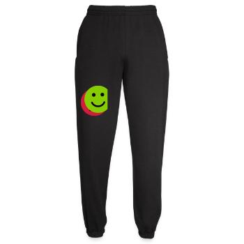 Überlappendes Gesicht Grün-Rot - Unisex Jogginghose - Schwarz - Vorne - AI Model Female 172 light (172cm)