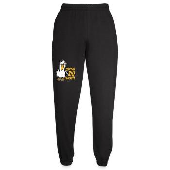 Verrückte Möwe Sarcastic Side Character Lustig - Unisex Jogginghose - Schwarz - Vorne - AI Model Female 172 light (172cm)
