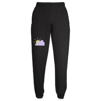 Sonne sieht hinter der Wolke hervor - Unisex Jogginghose - Schwarz - Vorne - AI Model Female 172 light (172cm)