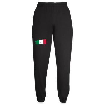gepinselte Flagge Italiens mit einem Pinselstrich - Unisex Jogginghose - Schwarz - Vorne - AI Model Female 172 light (172cm)
