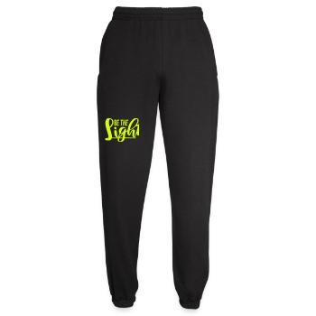 Be The Light Motivierend Positivität Spruch Logo - Unisex Jogginghose - Schwarz - Vorne - AI Model Female 172 light (172cm)