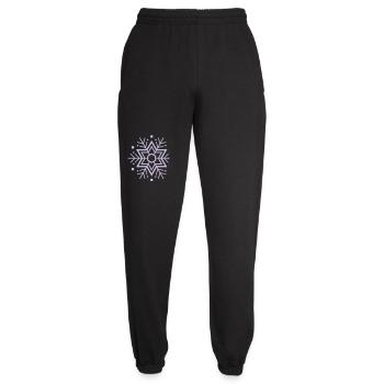 snowflake - Unisex Joggers - black - Front - AI Model Female 172 light (172cm)