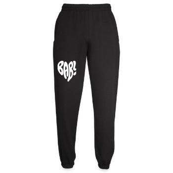Bébé - Nouveau-né / Partenaire Petit Cœur (Colo personnalisé - Pantalon de jogging unisexe - noir - Devant - AI Model Female 172 light (172cm)