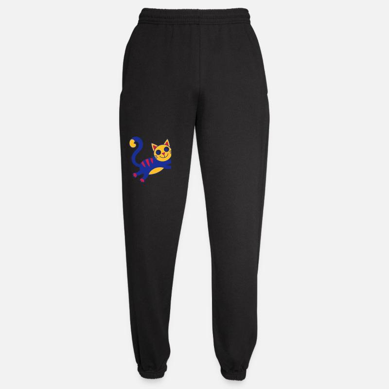 Bunter Katzenzauber Sprung - Unisex Jogginghose - Schwarz