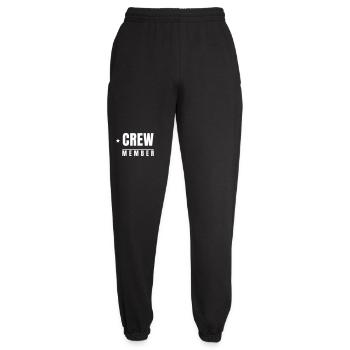 Crew Member Sterne Badge Team Staff Event Festival - Unisex Jogginghose - Schwarz - Vorne - AI Model Female 172 light (172cm)