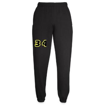 34 Number Symbol - Unisex Joggers - black - Front - AI Model Female 172 light (172cm)