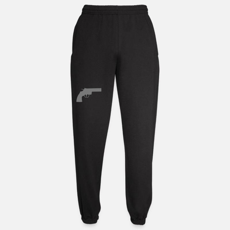 Silhouette du revolver vert - Pantalon de jogging unisexe - noir