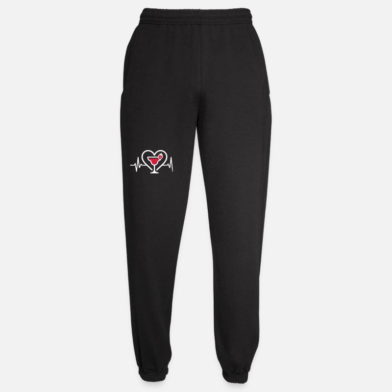 Daiquiri Herz-Erdbeer-Cocktail - Unisex Jogginghose - Schwarz