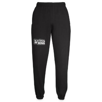 Tous mes systèmes sont nerveux, peur drôle, logo de nerd - Pantalon de jogging unisexe - noir - Devant - AI Model Female 172 light (172cm)