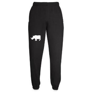 Rhino Silhouette Minimalist - Unisex Joggers - black - Front - AI Model Female 172 light (172cm)