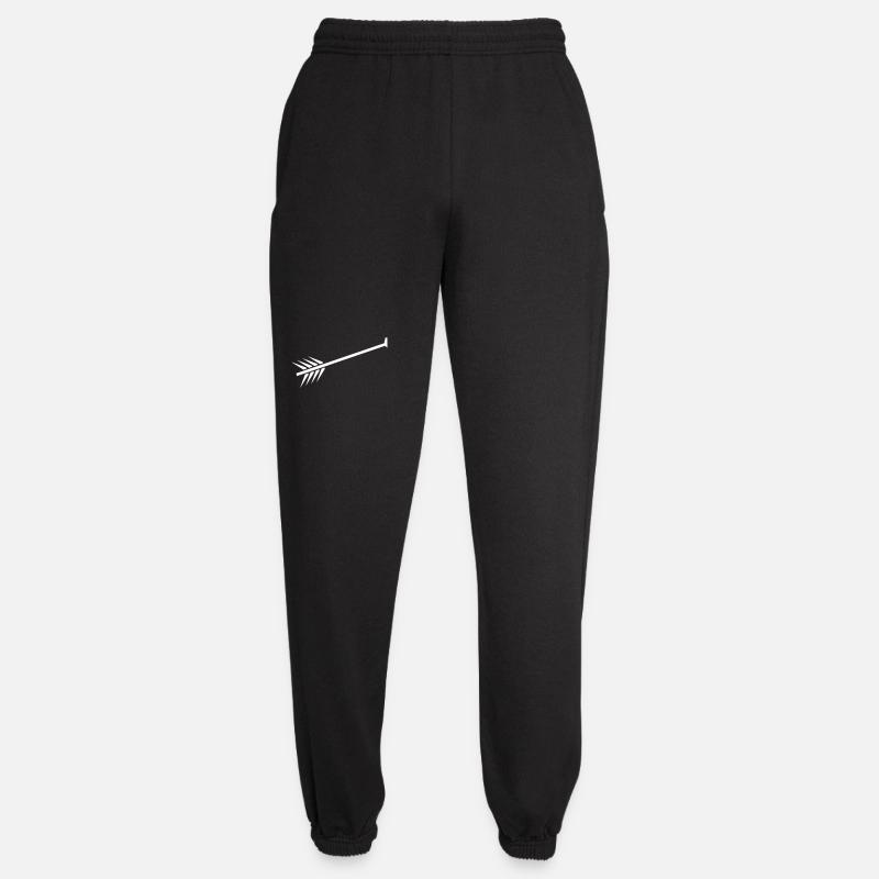 Weißer Pfeil mit Feder - Unisex Jogginghose - Schwarz