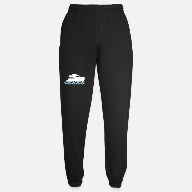 Yacht Silhouette Motorboot - Unisex Jogginghose - Schwarz