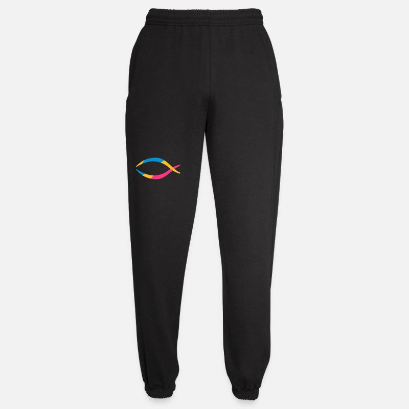 Fish as a Christian symbol - Unisex Joggers - black
