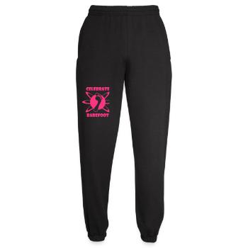 Barefoot to the festival summer - celebrate barefoot - Unisex Joggers - black - Front - AI Model Female 172 light (172cm)