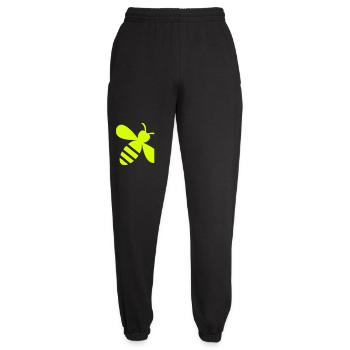 Neonbiene Gelb auf Schwarz - Unisex Jogginghose - Schwarz - Vorne - AI Model Female 172 light (172cm)