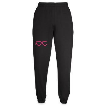 Motif des lunettes en double - Pantalon de jogging unisexe - noir - Devant - AI Model Female 172 light (172cm)